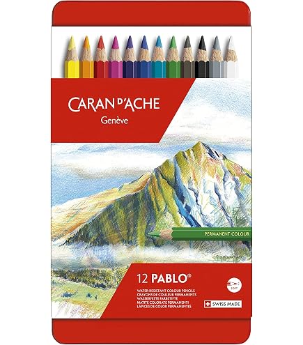 Caran D'Ache Artist Pablo Permanent Colour Pencils (18 Shades Set